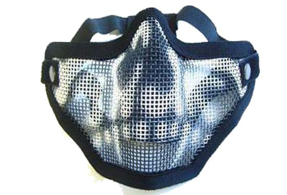 MASCHERA FACCIALE TACTICAL NET METAL SKULL FUME' JS TACTICAL