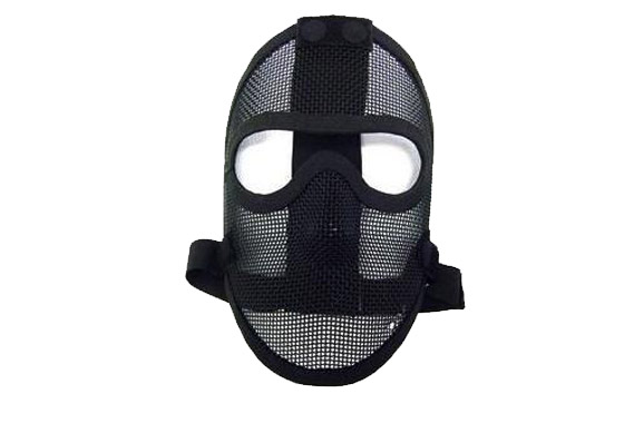 MASCHERA TACTICAL FULL FACE NET METAL NERA (ROYAL)