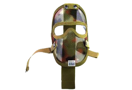 MASCHERA TACTICAL FULL FACE NET METAL WOODLAND (ROYAL)