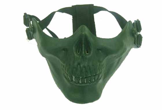 MASCHERA TACTICAL ZOMBIE TESCHIO VERDE IN TECNOPOLIMERO