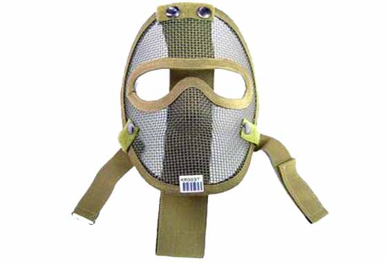 MASCHERA TACTICAL FULL FACE NET METAL TAN ROYAL (KR003T)