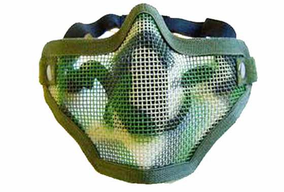 MASCHERA FACCIALE TACTICAL NET METAL VERDE TORPEDO ROYAL