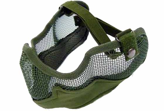 MASCHERA FACCIALE TACTICAL NET HEAD METAL VERDE ROYAL (KR002V)