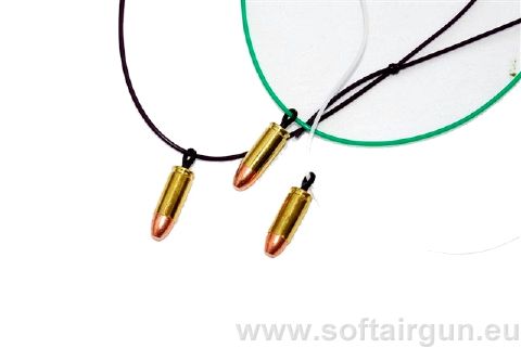 collana con proiettile cal. 9x21 Beretta