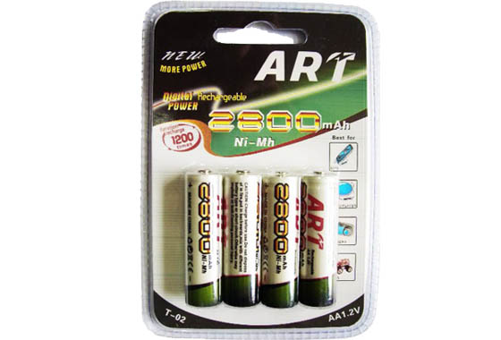 4 pile aa batterie ricaricabili stilo 2800 mah ni-mh 4 pile aa batterie ricaricabili stilo 2800 mah ni-mh