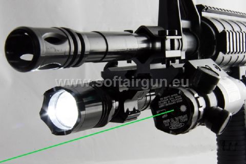 QD 2 Sides Barrel JG016 Green Laser R2 LED Torch Module