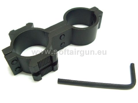 25mm Dual Hole Barrel Laser Flashlight Scope Rail Mount