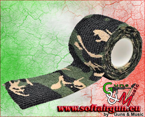 NASTRO WOODLAND CM 220X5 NASTRO ELASTICO IN TESSUTO CAMO(EL-EX38