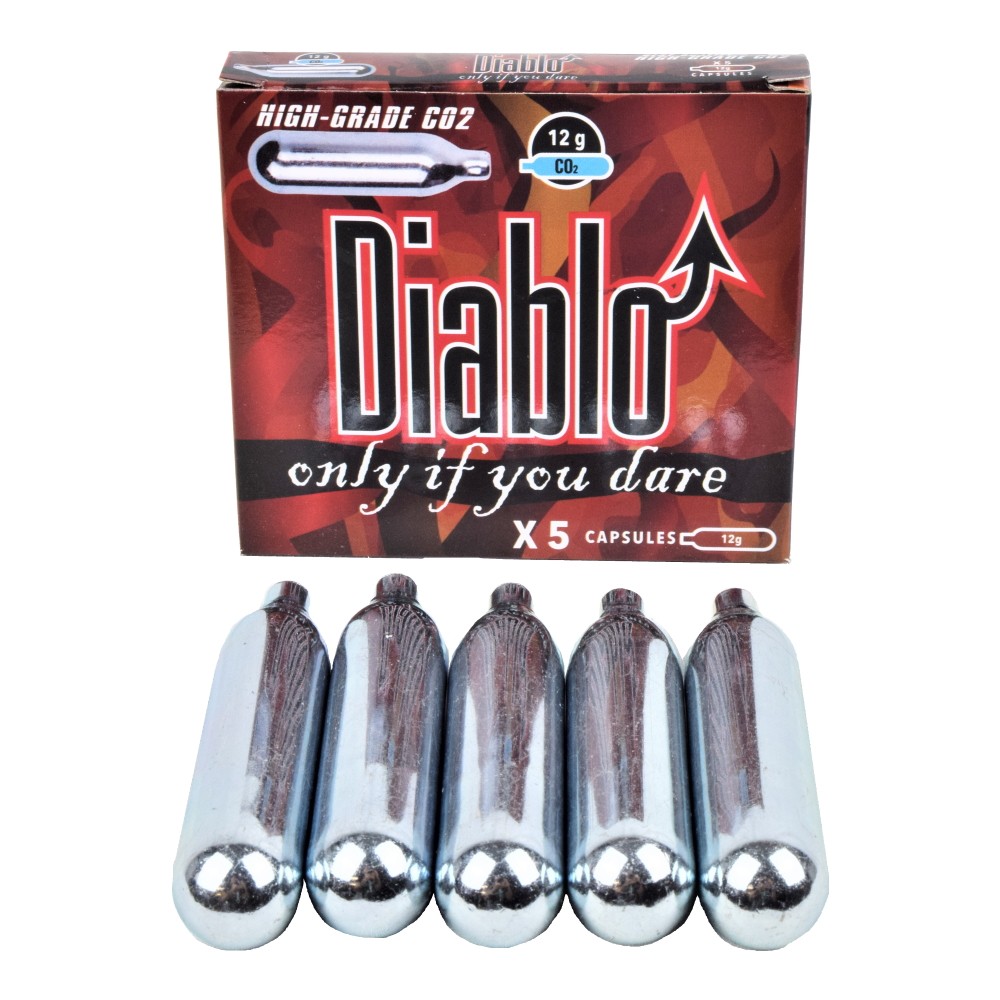 DIABLO BOMBOLETTE CO2 12g SET DA 5 PEZZI (C5DIABLO) DIABLO BOMBOLETTE CO2 12g SET DA 5 PEZZI (C5DIABLO)
