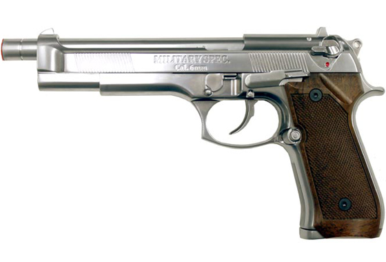 z Pistola Mod. M92L inox FULL METAL