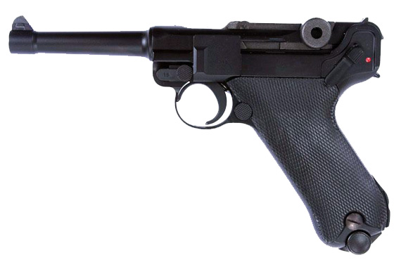 P08 S LUGER NERA GAS SCARRELLANTE FULL METAL WE