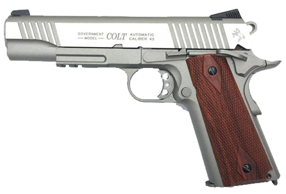 COLT 1911 A1 RAIL GUN STAINLESS SCARRELLANTE FULL METAL