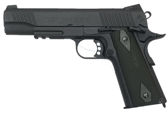 COLT 1911 RAIL GUN CO2 6MM NOIR (180524)