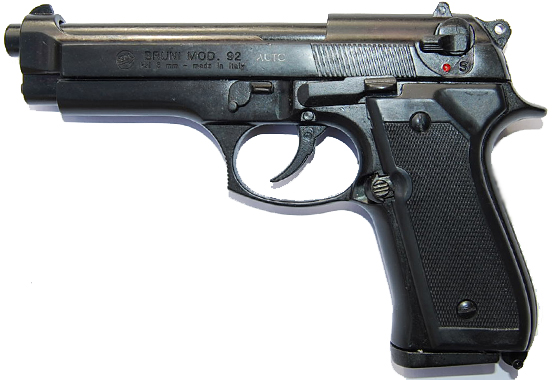 PISTOLA A SALVE MOD.92 CAL. 8MM CON FUNZIONAMENTO RAFFICA AUTO PISTOLA A SALVE MOD.92 CAL. 8MM CON FUNZIONAMENTO RAFFICA AUTO