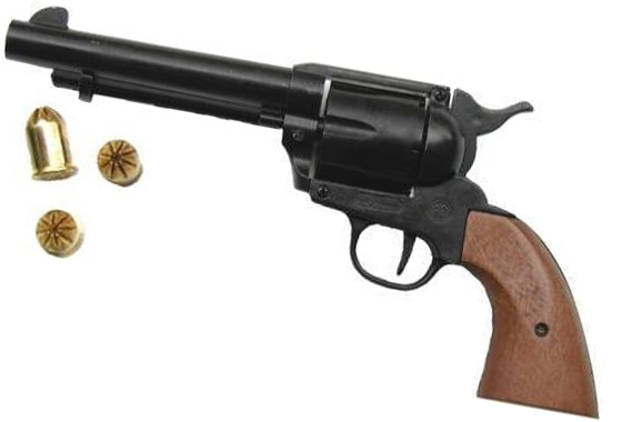 REVOLVER 6" A SALVE A SINGOLA AZIONE CAL. 380 MM BRUNITO