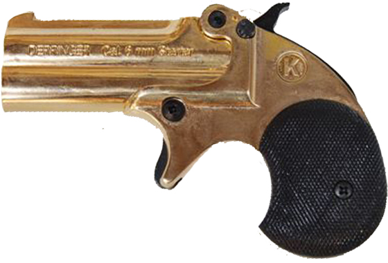 PISTOLA A SALVE MODELLO DERRINGER CAL. 6 ORO