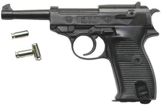 PISTOLA A SALVE MODELLO WALTHER P 38 CAL. 8 MM BRUNITA