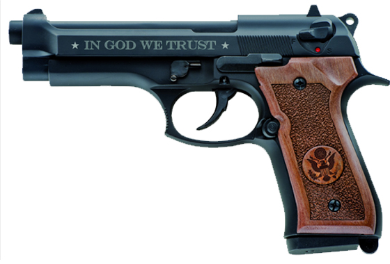 92 AUTO PISTOL, "IN GOD WE TRUST"