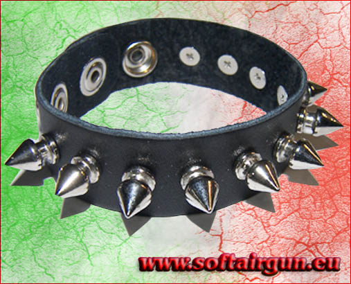 Bracciale con borchie acciaio piccole appuntite no tirapugni - Softairgun  shop online di articoli e accessori per lo sport