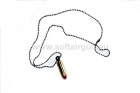 collana metallo con proiettile cal. 9x21 Beretta