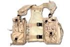 CORPETTO TATTICO ASSALT TAN CON 9 TASCHE-PORTACAMELBACK