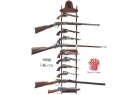 Espositore in legno rastrelliera x fucili e pistole 12 pezzi