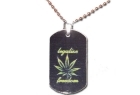 Piastrina Militare marijuana & Foglia di Cannabis